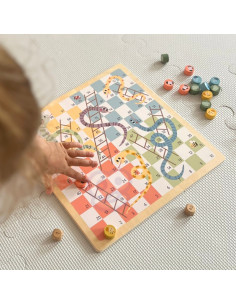 WOOPIE GREEN stalo žaidimai Logic 2in1 Ludo kinų + gyvatės ir kopėčios 2