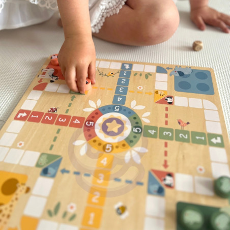 WOOPIE GREEN Gry Planszowe Logiczne 2w1 Ludo Chińczyk + Węże i Drabiny WOOPIE GREEN Gry Planszowe Logiczne 2w1 Ludo Chińczyk + Węże i Drabiny