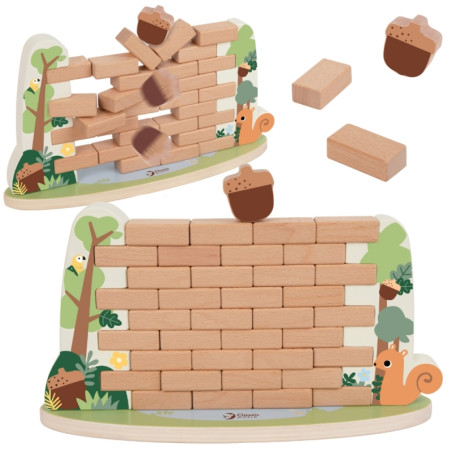 Classic World medinis arkadinis žaidimas Gudri voverė su krentančia gile