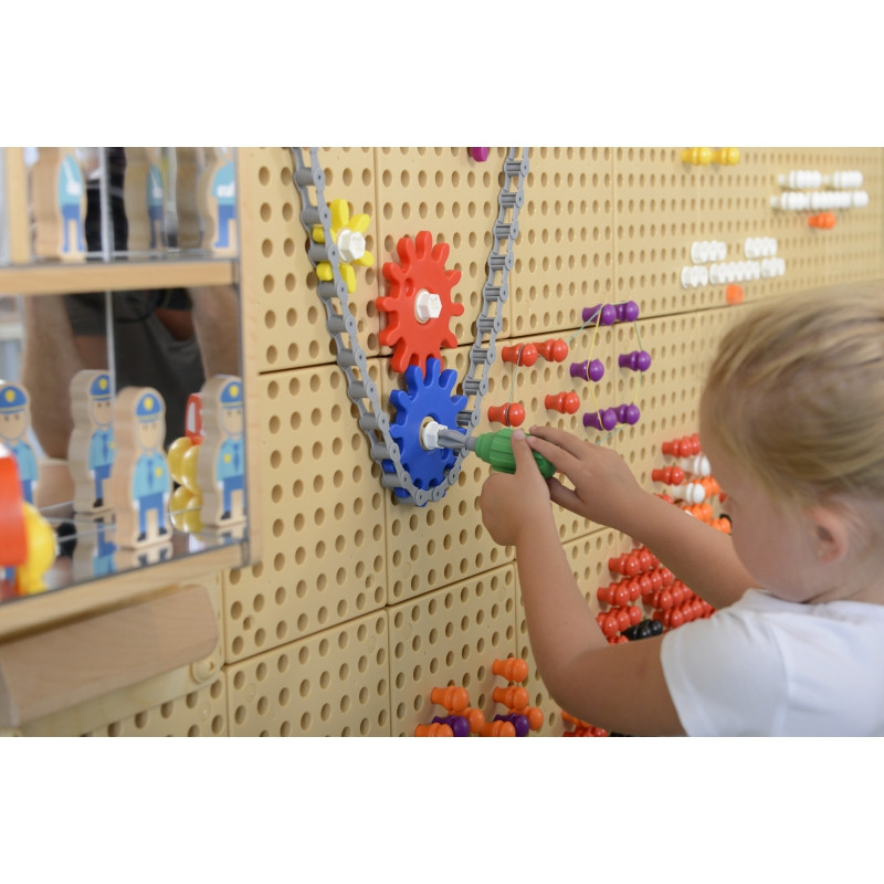 MASTERKIDZ įrankių rinkinys su atsuktuvu, 8 vnt., skirtas STEM mokslinei ir kūrybinei lentai