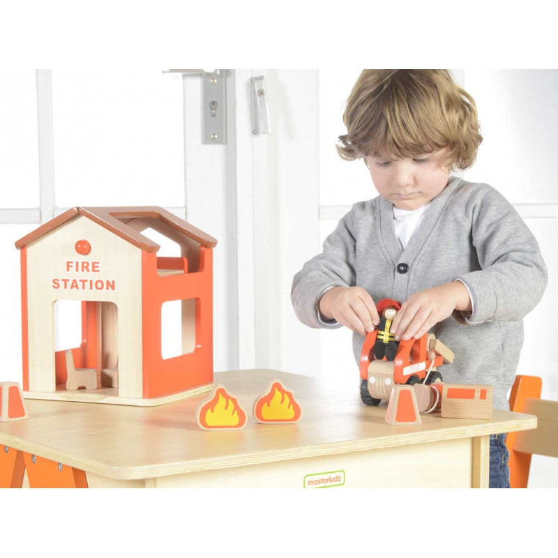 MASTERKIDZ Mini gaisrinės medinis rinkinys