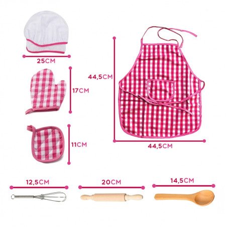 WOOPIE Little Chef Set Chef's Outfit Virtuvės reikmenys 7 vnt. WOOPIE Little Chef Set Chef's Outfit Virtuvės reikmenys 7 vnt.