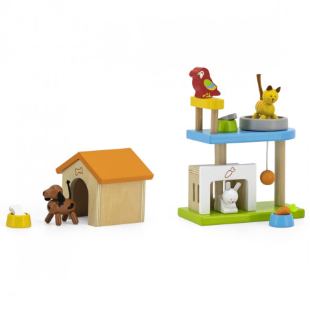 VIGA Pets medinių žaidimų aikštelių rinkinys VIGA Pets medinių žaidimų aikštelių rinkinys