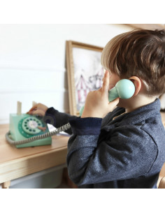 CLASSIC WORLD Klasikinis medinis vaikiškas telefonas 4 vnt. 2