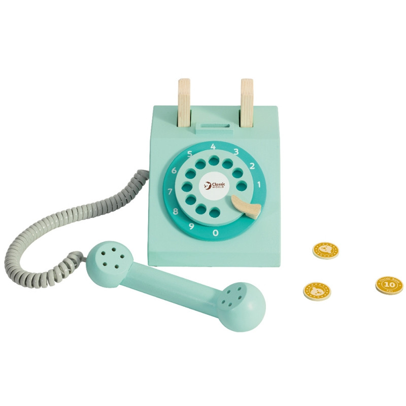 CLASSIC WORLD Классический деревянный телефон для детей 4 шт.