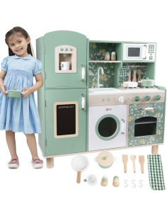 CLASSIC WORLD Didelė medinė senovinė virtuvė vaikams + Akc