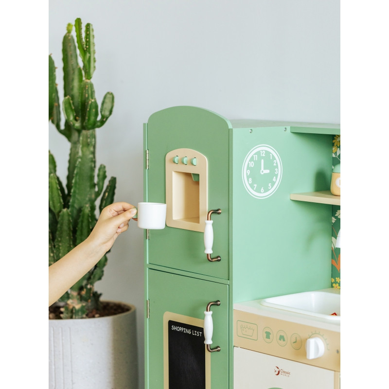 CLASSIC WORLD Didelė medinė senovinė virtuvė vaikams + Akc