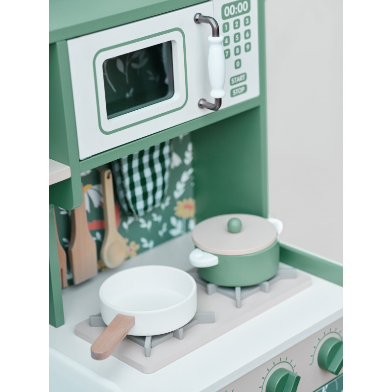 CLASSIC WORLD Didelė medinė senovinė virtuvė vaikams + Akc