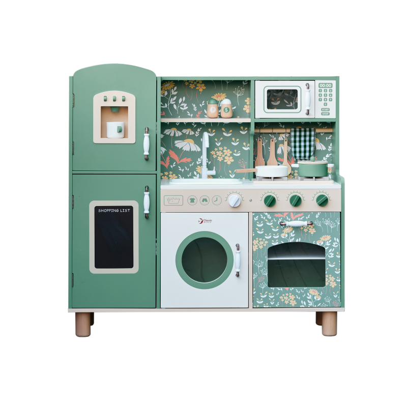 CLASSIC WORLD Didelė medinė senovinė virtuvė vaikams + Akc