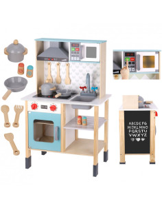 TOOKY TOY didelė medinė virtuvė vaikams 10 vnt. FSC