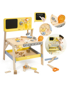 CLASSIC WORLD Medinių įrankių dirbtuvės su lenta 27 vnt.