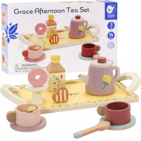 CLASSIC WORLD medinis arbatos ir desertų rinkinys 14 vnt.