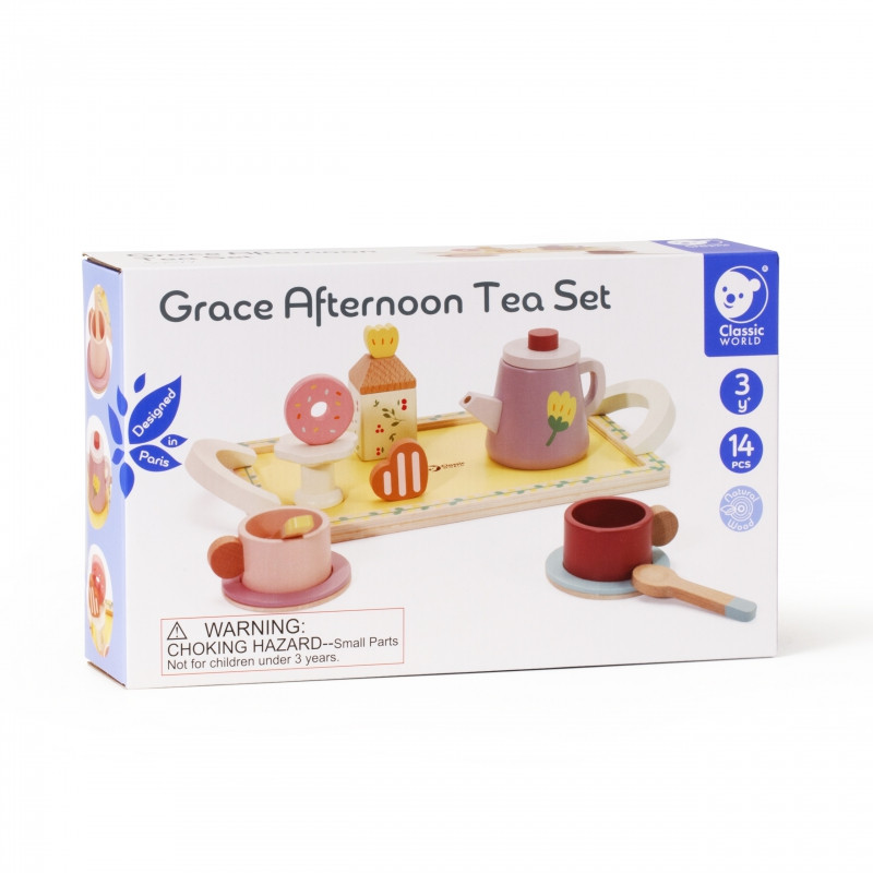 CLASSIC WORLD medinis arbatos ir desertų rinkinys 14 vnt.