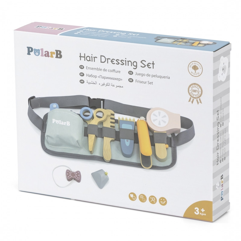 Набор парикмахерских инструментов VIGA PolarB на деревянном поясе