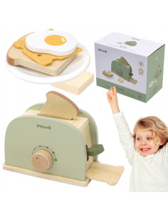 Деревянный тостер VIGA PolarB, набор, зеленый + аксессуары