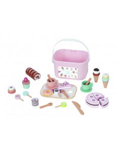TOOKY TOY saldus pyragas Medinis saldainių rinkinys dėžutėje Konditerijos ledų salonas