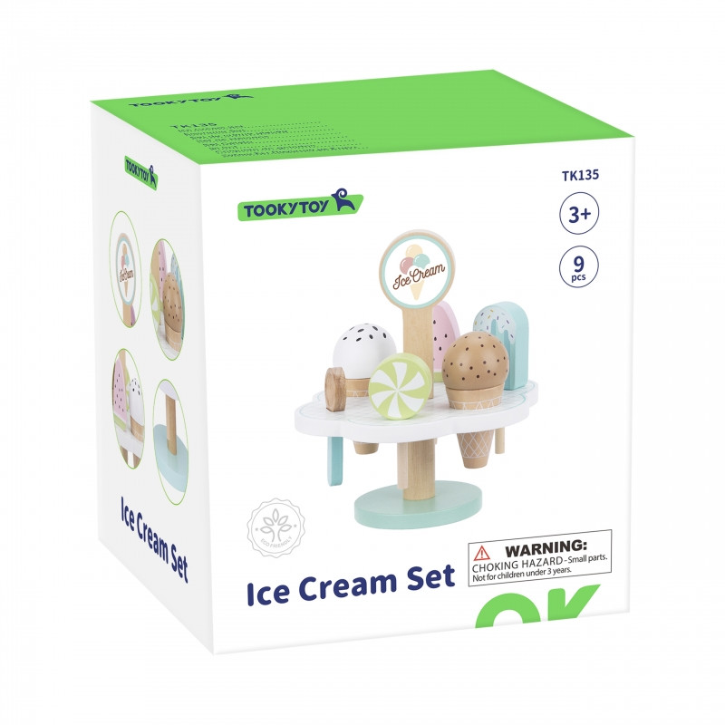 TOOKY TOY Деревянное магнитное мороженое на подставке