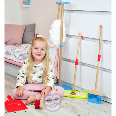 TOOKY TOY Wooden Cleaning Set for Children 6 pcs.
