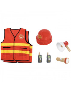 Набор пожарного VIGA: костюм, шлем, рации, 2 аксессуара, мегафон, фонарик