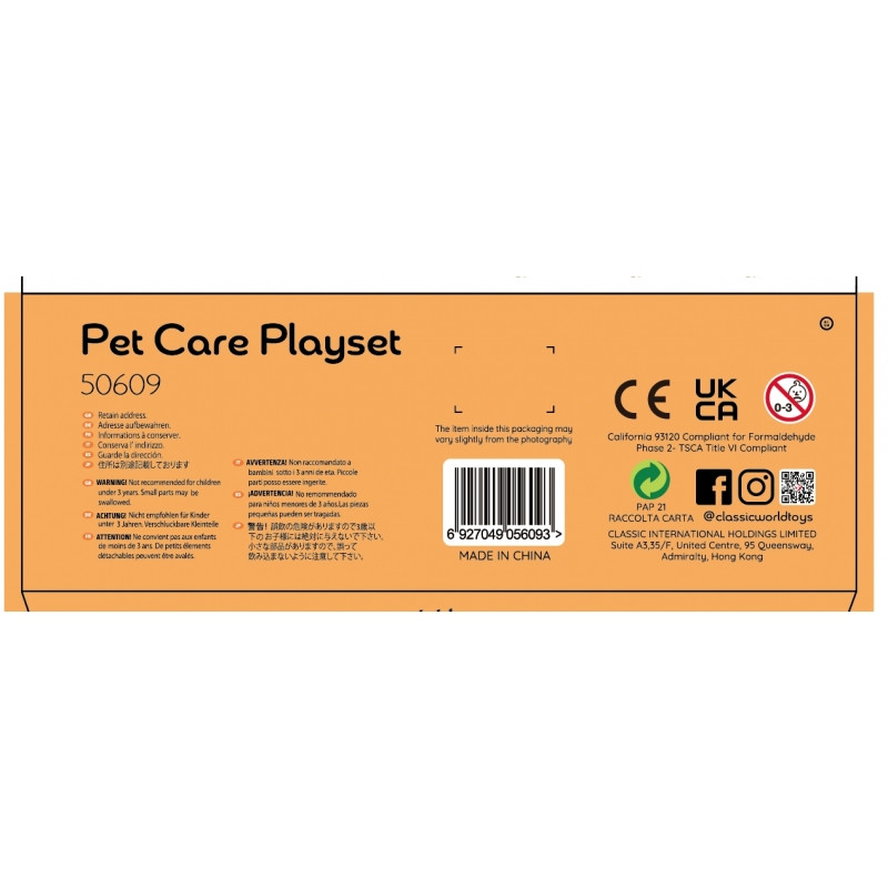CLASSIC WORLD Nešiojamas priežiūros rinkinys "Pet Care" Vet