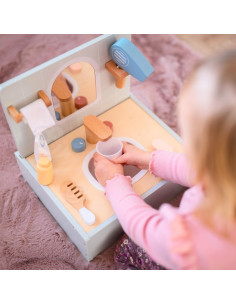 TOOKY TOY Tualetas Vonios kambarys Medinis tualetas Vonios kambarys su priedais 2