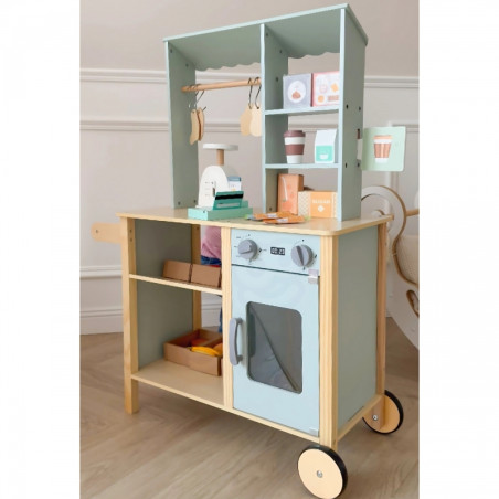 WOOPIE GREEN Duży Wielofunkcyjny Sklepik 5w1 Stragan Supermarket Restauracja Kawiarnia Kuchnia 73 el WOOPIE GREEN Duży Wielofunkcyjny Sklepik 5w1 Stragan Supermarket Restauracja Kawiarnia Kuchnia 73 el