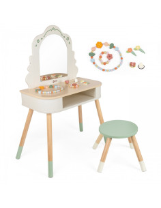 CLASSIC WORLD Medinis kosmetinis staliukas su kėdute