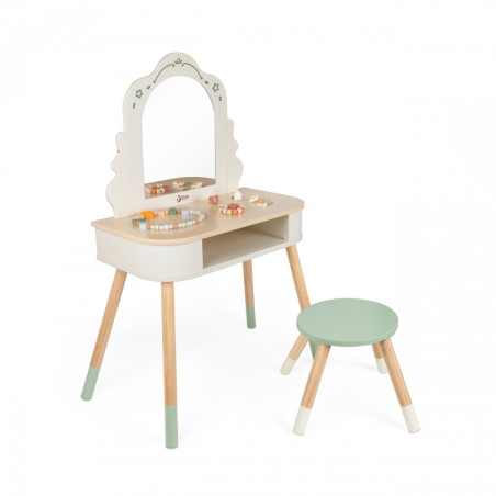 CLASSIC WORLD Medinis kosmetinis staliukas su kėdute