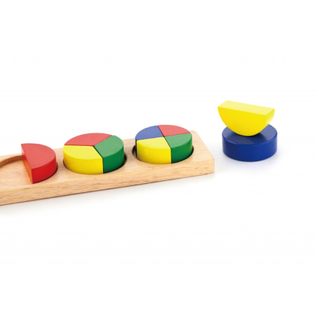 VIGA medinės dėlionės matematikos blokai trupmenos 10 Montessori blokai VIGA medinės dėlionės matematikos blokai trupmenos 10 Montessori blokai