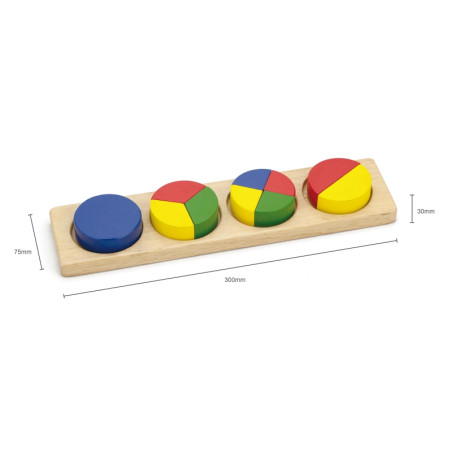 VIGA medinės dėlionės matematikos blokai trupmenos 10 Montessori blokai VIGA medinės dėlionės matematikos blokai trupmenos 10 Montessori blokai