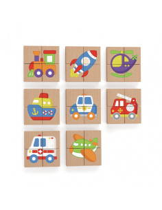 Viga medinė dėlionė magnetinė - transporto priemonės FSC sertifikuota
