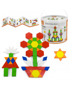 Деревянные плоские кубики VIGA в ведре, 250 деталей Монтессори