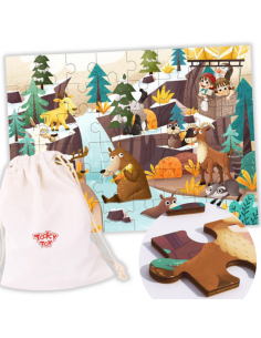 TOOKY TOY Пазл с сумкой Альпийские животные и пейзажи 49 деталей.