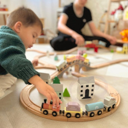 Деревянные магнитные каретки TOOKY TOY 2