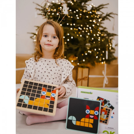 TOOKY TOY mozaika medinė Montessori dėlionė TOOKY TOY mozaika medinė Montessori dėlionė