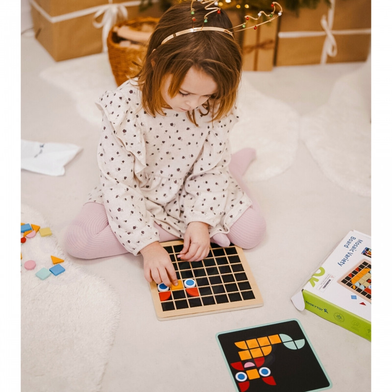 TOOKY TOY mozaika medinė Montessori dėlionė