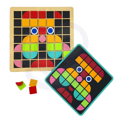 TOOKY TOY mozaika medinė Montessori dėlionė TOOKY TOY mozaika medinė Montessori dėlionė