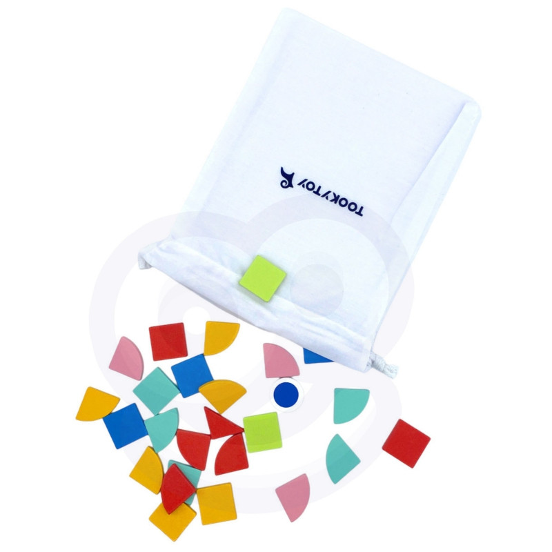 TOOKY TOY mozaika medinė Montessori dėlionė