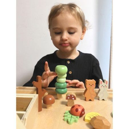 TOOKY TOY miško dėlionės rinkinys sukrauti blokai skaičiai TOOKY TOY miško dėlionės rinkinys sukrauti blokai skaičiai