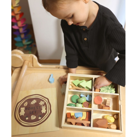 TOOKY TOY miško dėlionės rinkinys sukrauti blokai skaičiai TOOKY TOY miško dėlionės rinkinys sukrauti blokai skaičiai