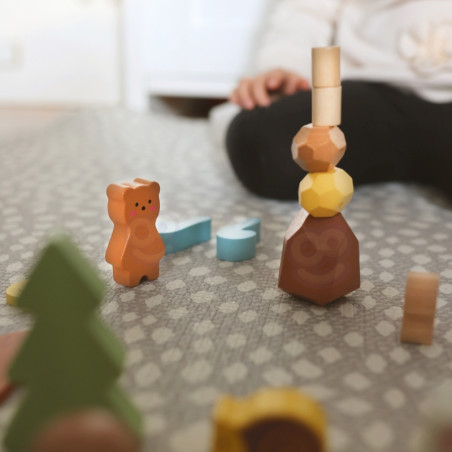 TOOKY TOY miško dėlionės rinkinys sukrauti blokai skaičiai TOOKY TOY miško dėlionės rinkinys sukrauti blokai skaičiai