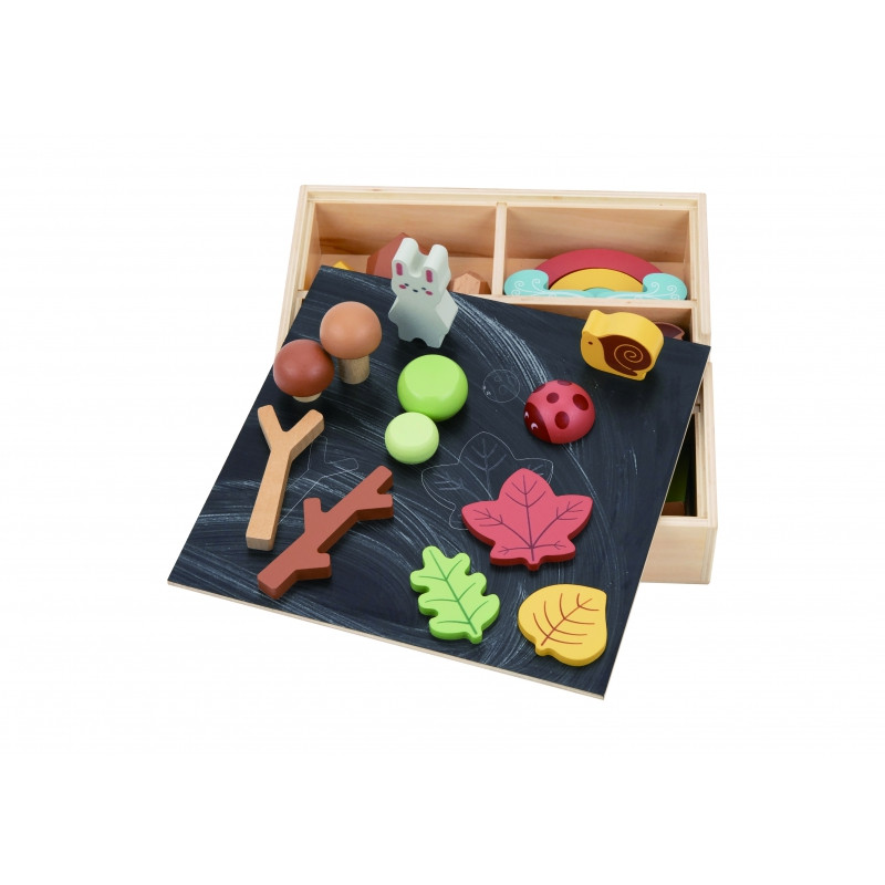 TOOKY TOY miško dėlionės rinkinys sukrauti blokai skaičiai