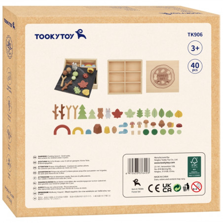 TOOKY TOY miško dėlionės rinkinys sukrauti blokai skaičiai TOOKY TOY miško dėlionės rinkinys sukrauti blokai skaičiai