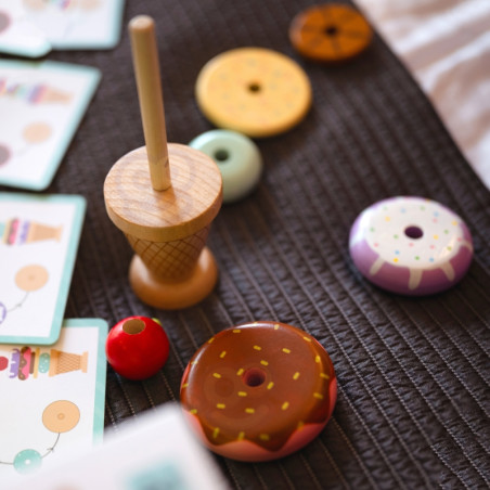 WOOPIE GREEN medinė ledų dėlionė Montessori konditerijos gaminiai 12 vnt. FSC WOOPIE GREEN medinė ledų dėlionė Montessori konditerijos gaminiai 12 vnt. FSC