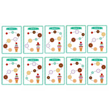 WOOPIE GREEN medinė ledų dėlionė Montessori konditerijos gaminiai 12 vnt. FSC WOOPIE GREEN medinė ledų dėlionė Montessori konditerijos gaminiai 12 vnt. FSC