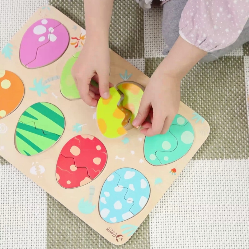 CLASSIC WORLD medinė dėlionė Dinozaurų kiaušiniai