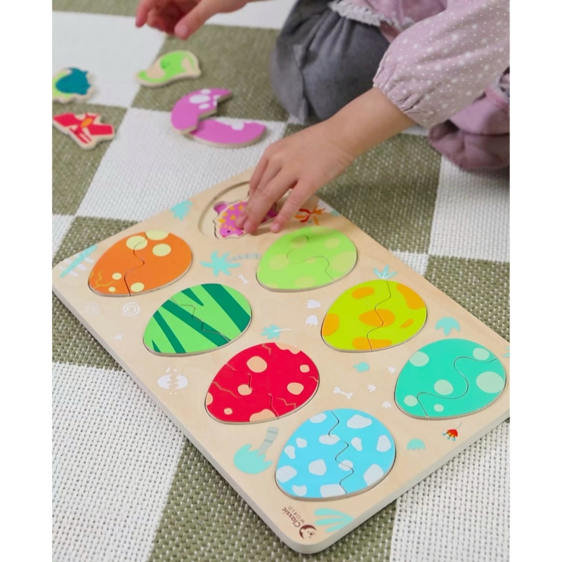 CLASSIC WORLD medinė dėlionė Dinozaurų kiaušiniai