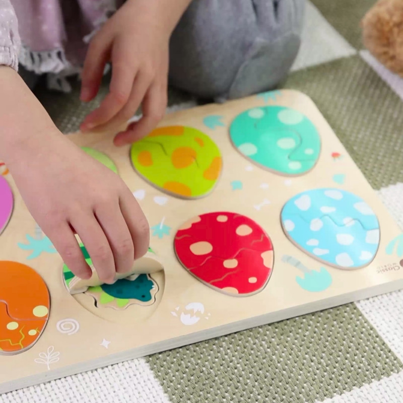 CLASSIC WORLD medinė dėlionė Dinozaurų kiaušiniai