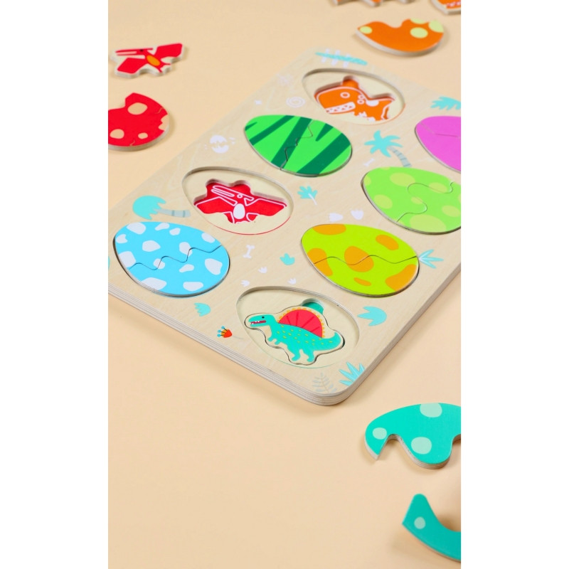 CLASSIC WORLD medinė dėlionė Dinozaurų kiaušiniai