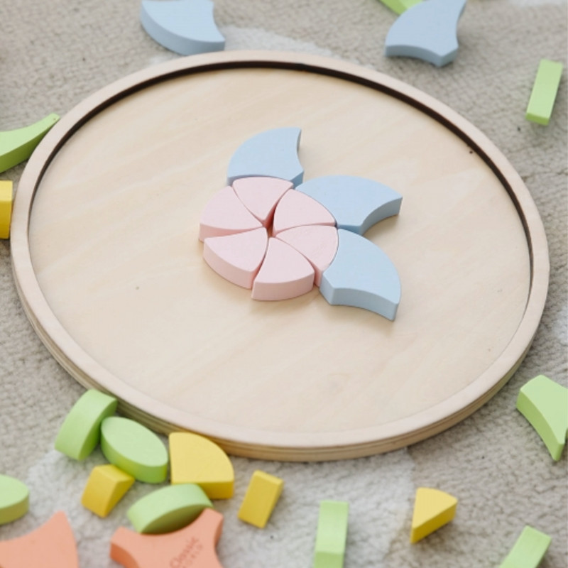 CLASSIC WORLD Pastelinė Mandala Montessori Mozaikos dėlionė Gėlės